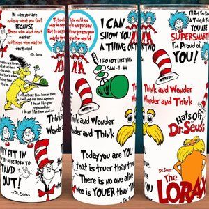 Cat in the Hat Green Eggs and Ham and Lorax Cup Mug Tumbler…